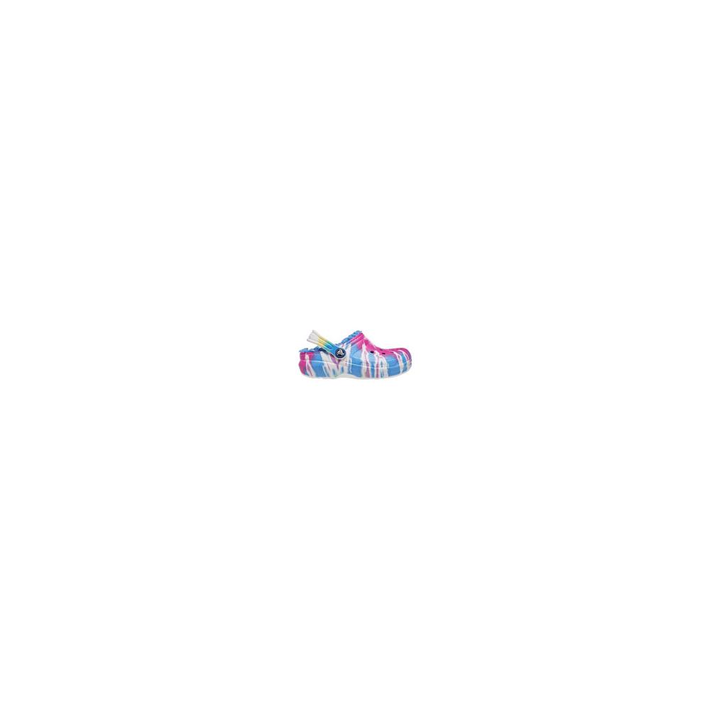 Chaussons Crocs Classiche Doublée Tie-Dye Graphic Clog Fille Multicolore | France 1618YXFU